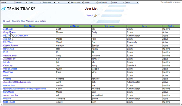 User List Screen